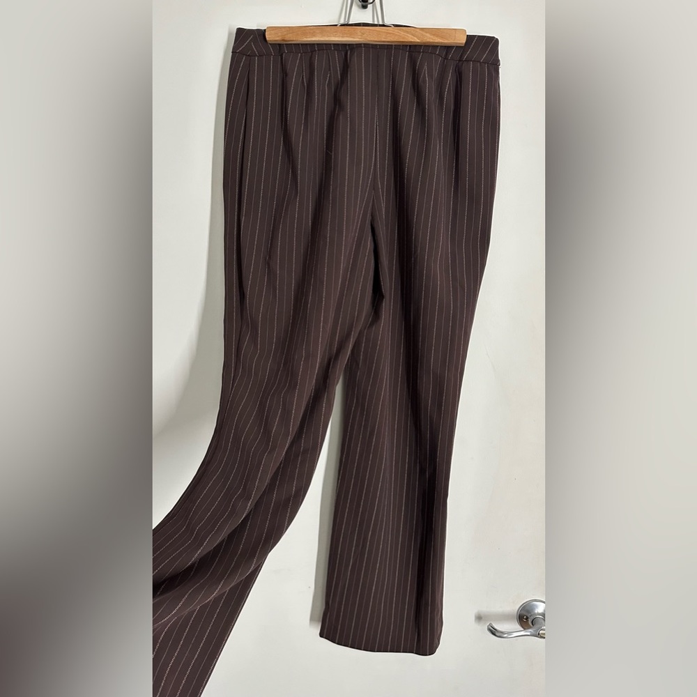 Croft & Barrow Brown Pinstripe Dress Pants